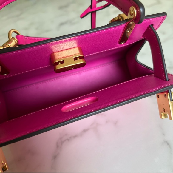 Tory Burch Lee Radziwill Petite Bag in Crazy Pink Mini Top Handle Crossbody - Picture 12 of 16